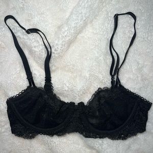 Black unlined break angels bra 32 b